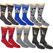 Wholesale - 6pk MEN MICKEY AND THE GANG CREW SOCKS SIZE 10-13, UPC: 193159176280
